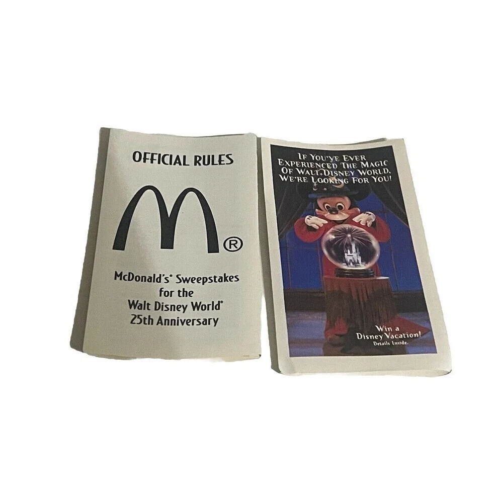 Walt Disney World Remember the Magic Glass McDonald's Epcot 25th Anniversary